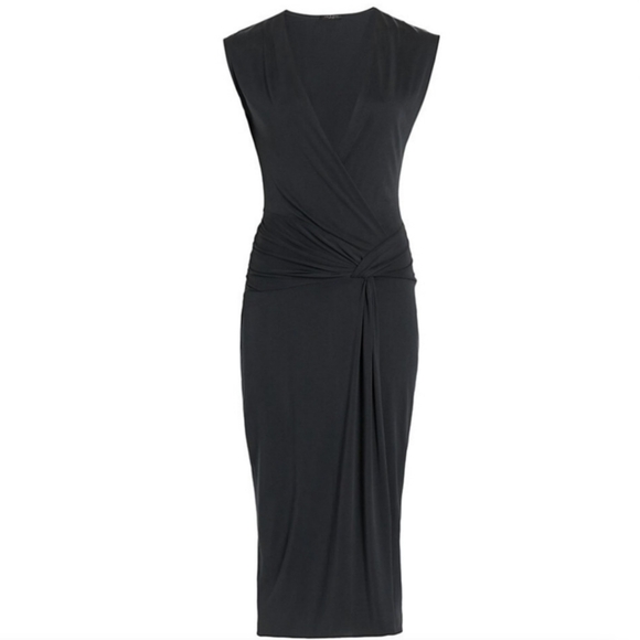 Rag & Bone Christy Wrap-Effect Modal Blend Jersey Midi Dress size M - Picture 1 of 8